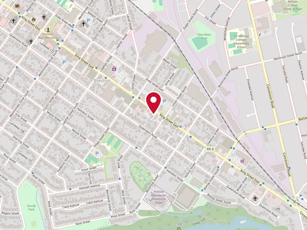 Map showing Cambridge Medical Pharmacy at 1174 King Street East, Cambridge, ON N3H 3P6
